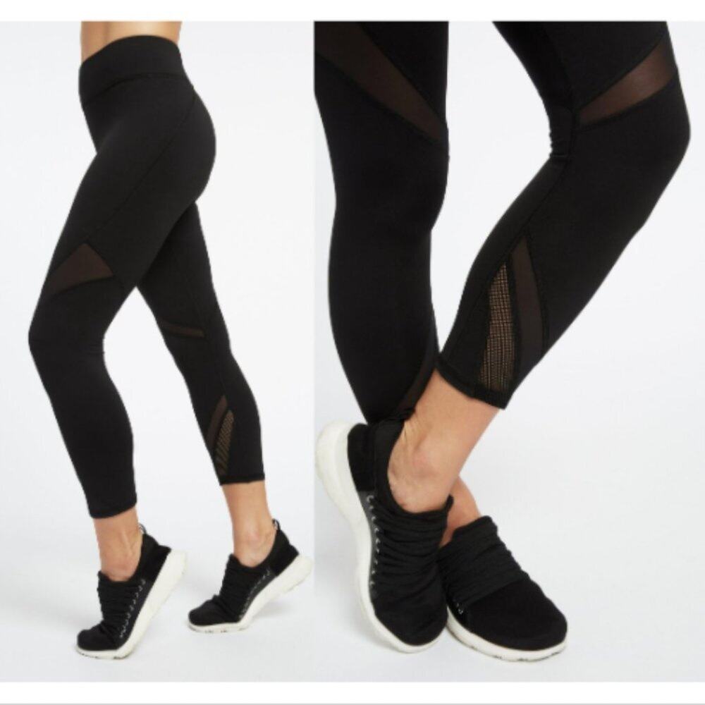 Michi Radiate Black High Rise Mesh Crop Leggings